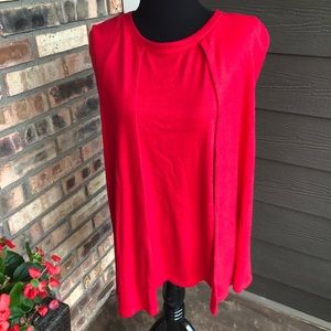 🔥Calvin Klein red cape top size L NWT MSRP $79